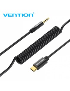 Vention Conversor Audio USB-C a Jack 3.5 Macho - 1m - Color Negro