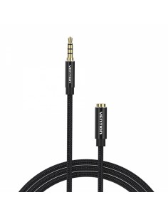 Vention Cable Estereo Jack 3.5 Macho a Jack 3.5 Hembra - 2m - Color Negro