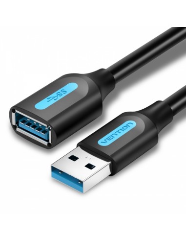 Vention Cable Extension USB 3.0 A Macho a A Hembra - 0.5m - Color Negro