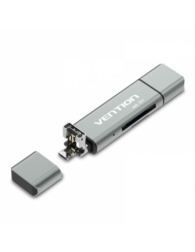 Vention Lector de Tarjetas Externo USB 2.0 - Color Gris