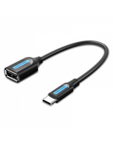 Vention Conversor USB-C Macho a USB A Hembra - 0.15m - Color Negro