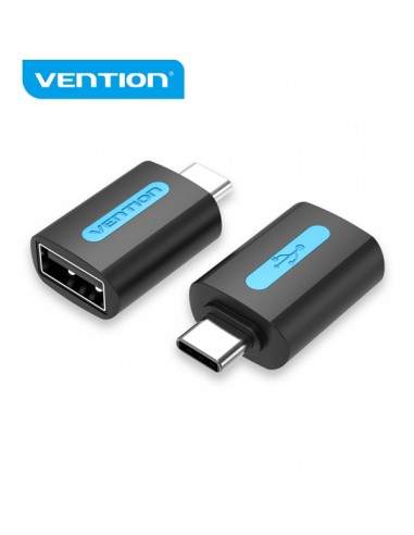 Vention Adaptador USB-C Macho a USB 2.0 A Hembra - Color Negro