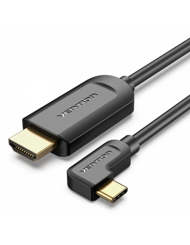 Vention Cable USB-C Macho a HDMI 2.0 Macho Angulo Recto - 1.5m - Color Negro