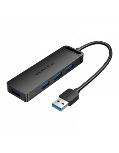 Vention HUB 5 en 1 USB 3.0 a 4xUSB3.0 MicroUSB Powered - 0.15m - Color Negro