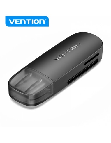 Vention Lector de Tarjetas Externo USB 3.0 - Color Negro