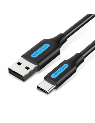 Vention Cable USB-A Macho a USB-C Macho 3A 60W 480Mbps - 0.25m - Color Negro