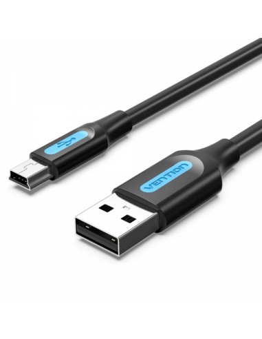 Vention Cable USB 2.0 Macho a MiniUSB Macho - 1.5m - Color Negro