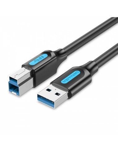 Vention Cable USB-B 3.0 Macho a USB Macho - 1m - Color Negro