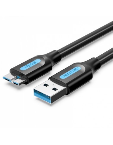 Vention Cable USB 3.0 Macho a MicroUSB Macho - 0.25m - Color Negro