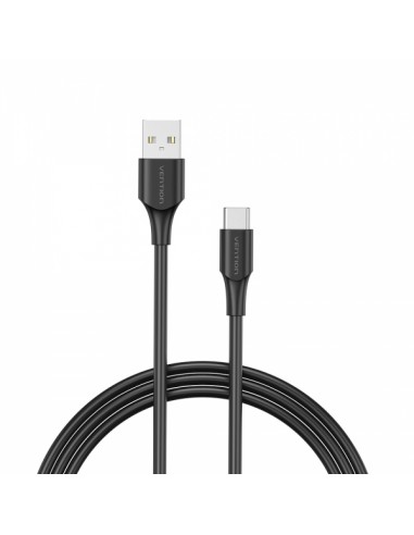 Vention Cable USB-A Macho a USB-C Macho - 1.5m - 3A - 60W - 480Mbps - Color Negro