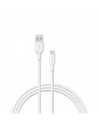 Vention Cable USB 2.0 Macho a MicroUSB Macho - 1.5m - 3A - 60W - 480Mbps - Color Blanco