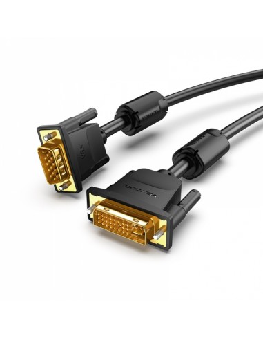 Vention Conversor DVI Macho a VGA Macho - 1m - Color Negro