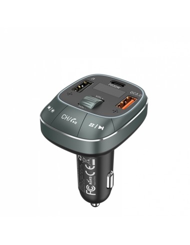 Vention Transmisor FM MP3 Bluetooth - 1xUSB-Tipo C a 2xUSB - 30W