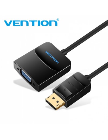 Vention Conversor Displayport Macho a VGA Hembra - 0.15m - Color Negro