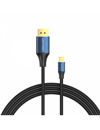 Vention Cable Conversor DisplayPort Macho a Mini DisplayPort Macho 1.4 8K - 2m - Color Negro y Azul