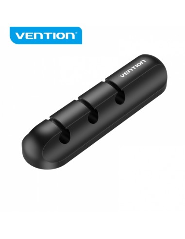 Vention Organizador de Cables en Espiral - 3 Puertos - Color Negro