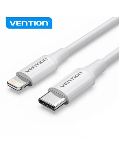 Vention Cable USB-C Macho a Lightning Macho - 1m - Color Blanco