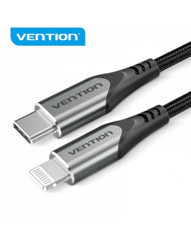 Vention Cable USB-C a Lightning 3A 27W 480Mbps MFi - 2m - Color Gris