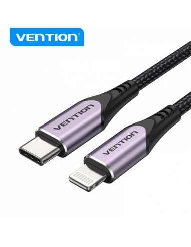 Vention Cable USB-C a Lightning 3A 27W 480Mbps MFi - 1m - Color Morado