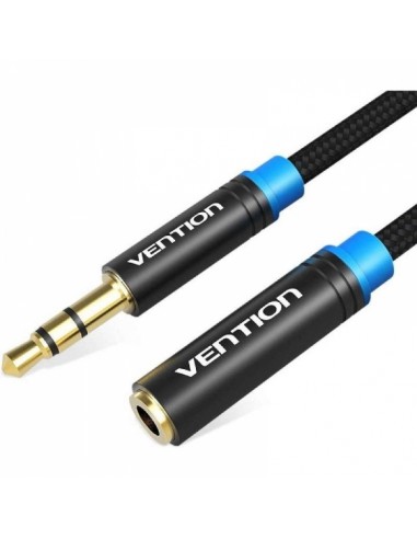 Vention Cable alargador Estereo Jack 3.5 Macho a Jack 3.5 Hembra - 5m - Color Negro