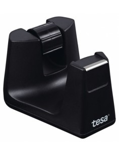 Tesa Smart Easy Cut Portarrollos de Sobremesa - Para Utilizar con una Mano - Cuchilla de Sierra - Ocupa muy poco Espacio -