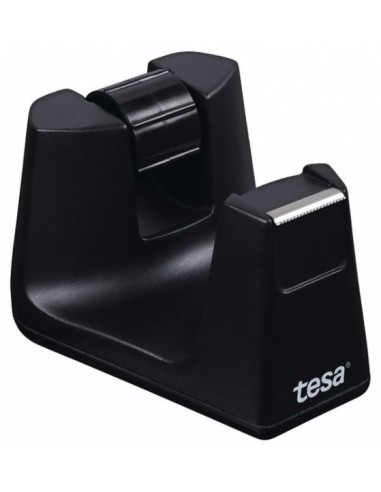 Tesa Smart Easy Cut Portarrollos de Sobremesa - Para Utilizar con una Mano - Cuchilla de Sierra - Ocupa muy poco Espacio -