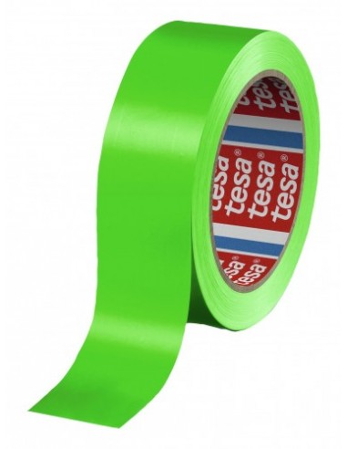 Tesa 60404 Cinta de Embalar Premium 12mm x 66 Metros - Fabricado en SPVC - Adhesivo de Caucho Natural - Color Verde