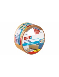 Tesa Universal Cinta Adhesiva Doble Cara 50mm x 10 Metros - Para Fijar Moquetas en Diferentes Superficies - Para Manualidades