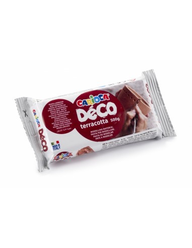 Carioca Deco Terracota 500gr Pasta de Modelar - Apta para Todas las Tecnicas de Modelaje - Endurece al Aire sin Coccion -