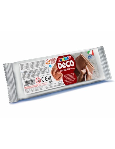 Carioca Pasta de Modelar Terracota 1000gr - Apta para Todas las Tecnicas de Modelaje - Endurece al Aire sin Coccion - Facil