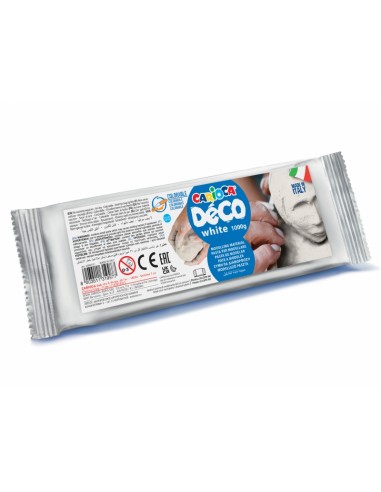 Carioca Pasta de Modelar 1000gr - Apta para Todas las Tecnicas de Modelaje - Endurece al Aire sin Coccion - Facil de Alisar -