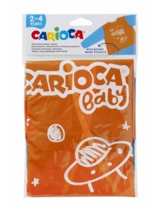 Carioca Delantal Baby 2-4 Años - Impermeable - Manga Larga - Bolsillos - Lavable a Maquina - Cierre con Velcro - Zona para