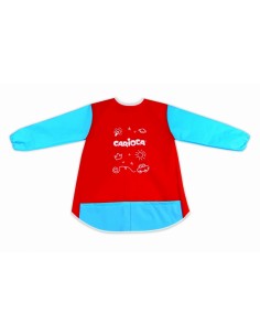 Carioca Delantal Baby 5-8 Años - Impermeable - Manga Larga - Bolsillos - Lavable a Maquina - Cierre con Velcro - Zona para
