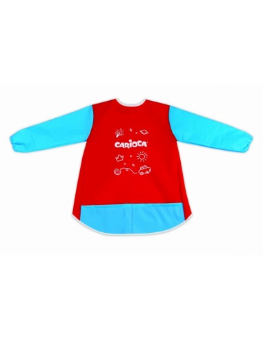 Carioca Delantal Baby 5-8 Años - Impermeable - Manga Larga - Bolsillos - Lavable a Maquina - Cierre con Velcro - Zona para