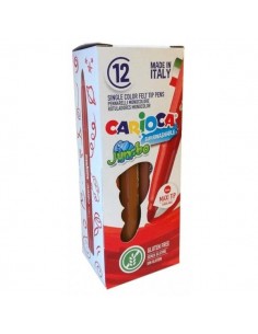 Carioca Jumbo Rotulador - Cuerpo Octogonal Maxi - Tinta Superlavable - Punta Maxi 6mm Bloqueada con Tapa Ventilada - Color