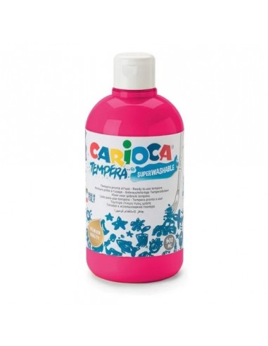 Carioca Botella Tempera - Colores Superlavables - Faciles de Mezclar - Alta Opacidad - Aplicable en Materiales Porosos -