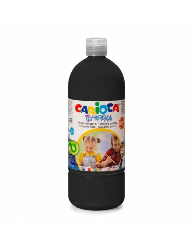 Carioca Botella Tempera 1000ml - Colores Superlavables - Faciles de Mezclar - Aplicable en Materiales Porosos - Alta Opacidad