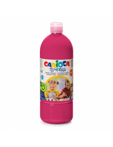 Carioca Botella Tempera 1000ml - Colores Superlavables - Faciles de Mezclar - Aplicable en Materiales Porosos - Alta Opacidad