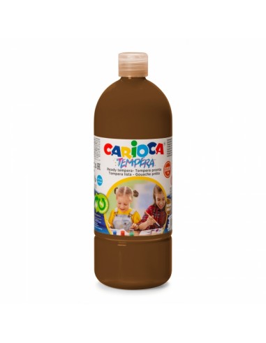 Carioca Botella de Tempera 1000ml - Colores Superlavables - Faciles de Mezclar - Aplicable en Materiales Porosos - Alta