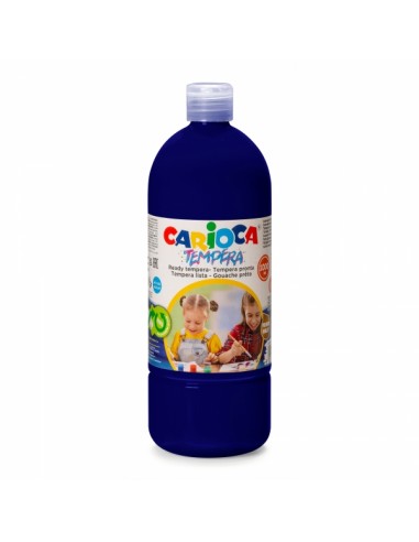 Carioca Botella de Tempera 1000ml - Colores Superlavables - Faciles de Mezclar - Aplicable en Materiales Porosos - Alta