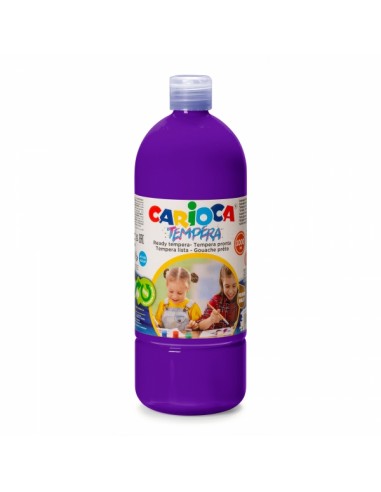 Carioca Botella de Tempera - 1000ml - Colores Superlavables - Faciles de Mezclar - Aplicable en Materiales Porosos - Alta