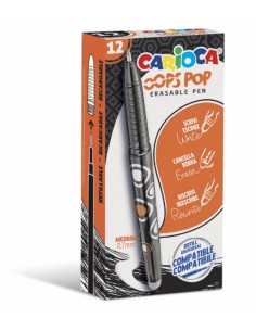 Carioca Oops Boligrafos Borrables - Termo Sensible - Empuñadura Texturizada - Punta de Ø 0.7mm - Doble Goma - Recambios