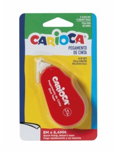 Carioca Glue Tape Cinta Adhesiva - Precisa y Rapida - Ideal para Todo Tipo de Papel - Color Varios
