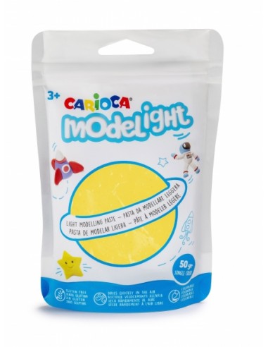 Carioca Modelight Pack de Pasta de Moldear Super Ligera - Elastica y Maleable - Se Seca al Aire - No Ensucia las Manos -