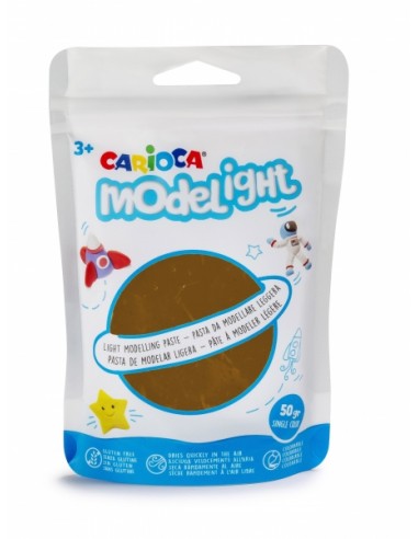Pack Carioca Modelight 50gr Pasta de Moldear - Super Ligera - Elastica - Maleable - Se Seca al Aire - No Ensucia -