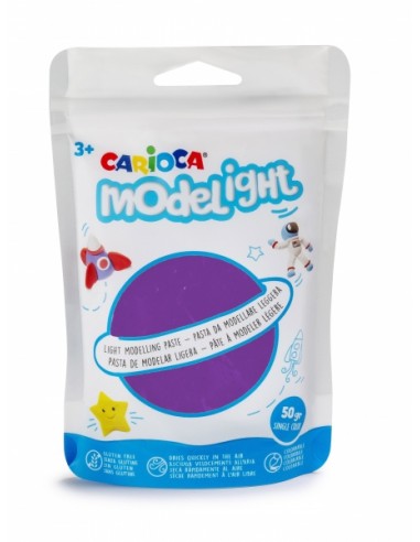 Carioca Modelight Pack de Pasta de Moldear Super Ligera - Elastica y Maleable - Se Seca al Aire - No Ensucia las Manos -