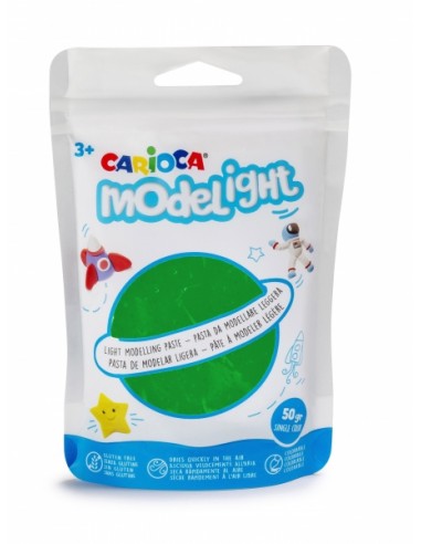 Pack Carioca Modelight Pasta de Moldear - Super Ligera - Elastica - Maleable - Se Seca al Aire - No Ensucia - Colores