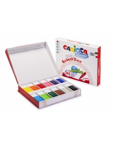 Carioca Jumbo School Box Pack de 144 Rotuladores - Cuerpo Octogonal Maxi - Tinta Superlavable - Punta Maxi 6mm Bloqueada -