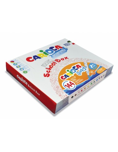 Carioca Baby Marker 2-School Box Pack de 144 Rotuladores - Punta Redonda y Bloqueada - Cuerpo de Gran Dimension -