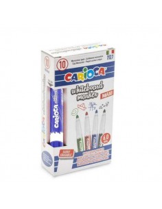 Carioca Maxi Rotulador para Pizarra Blanca - Tapa con Clip - Se Borra Facilmente - Se Seca Rapidamente - Punta de Ø 6mm -